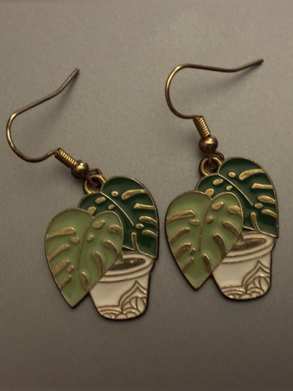 5 for 10 💵 monstera plant earrings